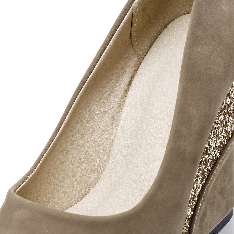 Women Spring Style Platform Wedge Daily Pumps