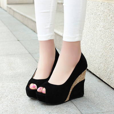 Women Spring Style Platform Wedge Daily Pumps