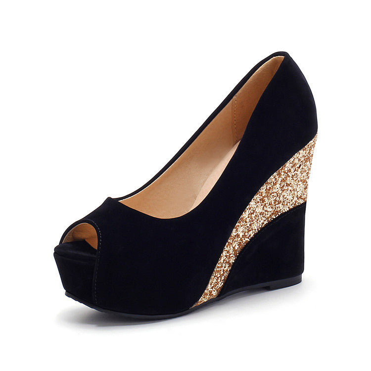 Women Spring Style Platform Wedge Daily Pumps