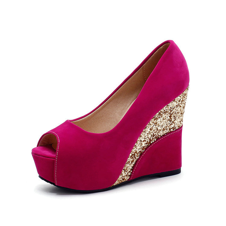 Women Spring Style Platform Wedge Daily Pumps