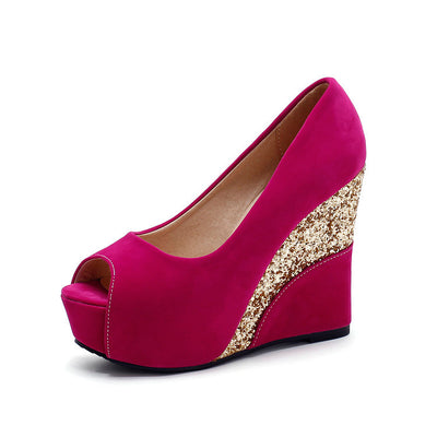 Women Spring Style Platform Wedge Daily Pumps