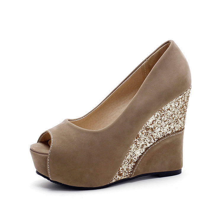 Women Spring Style Platform Wedge Daily Pumps