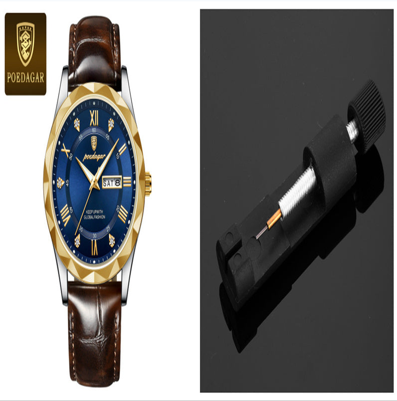 Leather Belt Men's Luxury Fashion Quartz Wrist Watch