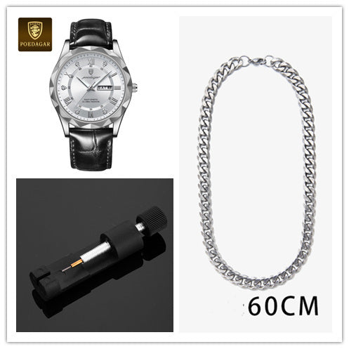 Leather Belt Men's Luxury Fashion Quartz Wrist Watch