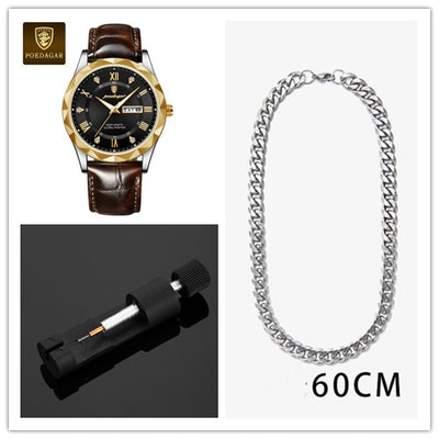 Leather Belt Men's Luxury Fashion Quartz Wrist Watch