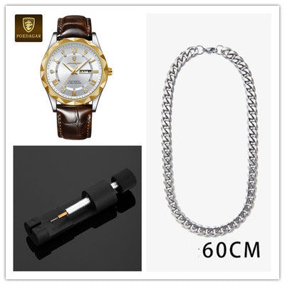 Leather Belt Men's Luxury Fashion Quartz Wrist Watch